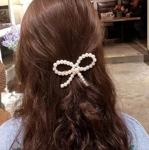 3 Pack / Elegant Pearl Bow Hair Clip